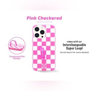 Pink Checkered Loopy Case (iPhone 13 Pro) NEVER USED